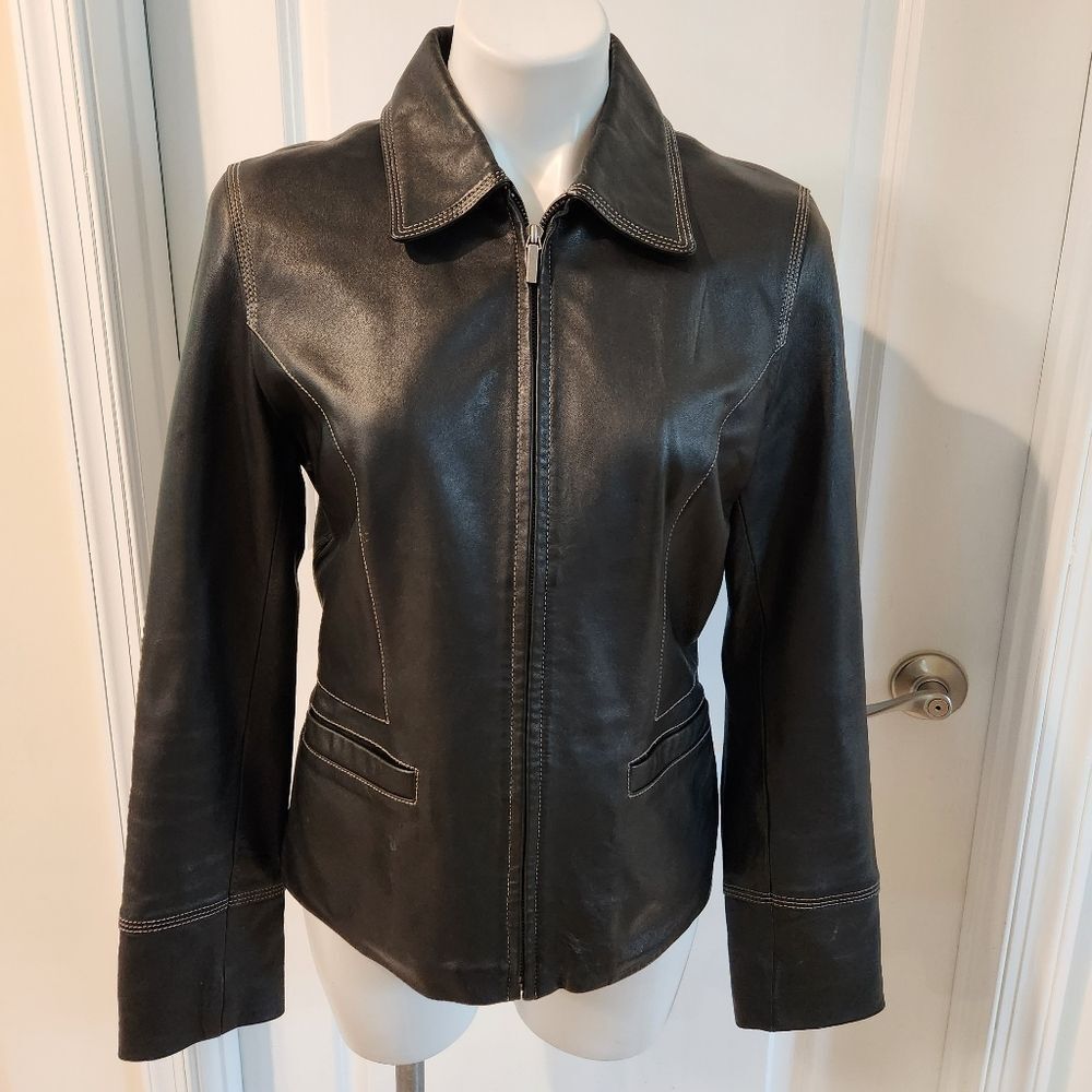 Modern Essentials back leather jacket size medium
